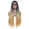 ROSEBONY Box Braided Wigs for Black Women Ombre Blonde 30" Long Micro Braids Wigs with Bang Synthetic Heat Resistant Fiber Small Braids (Fake Scalp Wig, 1b/27)