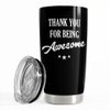SANDJEST Thank You for Being Awesome Tumbler Gift Set - Birthday, Christmas, Appreciation Inspirational Gifts for Women, Men, Coworkers - 20oz Stainless Steel Insulated Coffee Travel Mug