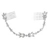 Honbay 1PCS Sparkling Rhinestones Hair Comb Fashion Ladies Chain Tassel Hair Side Comb Wedding Shiny Crystal Hair Clip Comb Bridal Headpieces Bride Headwear Wedding Hair Accessories Boho Headbands