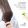 FABCARE Detangler Hair Brush for Women, Men & Children, Detangling Brush for Thick or Curly Hair - Dry or Wet Hairbrush with Boar Bristles, Curved Vented Hair Brush for Blow Drying, Beige