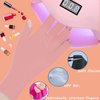 COOSLIM Anti UV Gloves for Gel Nail Lamp, UPF50+ Protection Gloves for Manicures, UV Sun Protection Gloves for Women-Pink