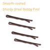Dofash 100Pcs Brown Bobby Pins Hair Pins Steel Hair Clips 3.5Cm/1.38" Hair Accessories With Gift Box For Girls (Brown)