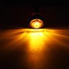 Meerkatt (Pack of 50 3/4 Inch Mini Round Amber LED Side Marker Turn Signal Light Clearance Lamp for Truck Trailer Marine Waterproof 12V DC with Rubber Grommets