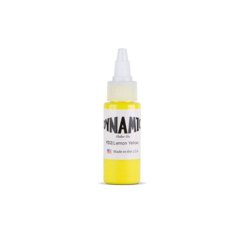 Dynamic Tattoo Ink Color Lemon Yellow 1oz