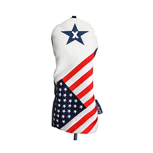 USA Patriot Golf Limited Edition Vintage Retro Patriotic X Metal Fairway Wood Headcover