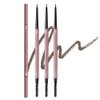 3Pcs Dark Brown Waterproof Eyebrow Pencil,Ultra-Fine Mechanical Pencil with Spoolie Brush,Eyebrow Pencil Easy to Color,Draws Tiny Brow Hairs and Fills in Sparse Areas,Create Natural Eye Brow