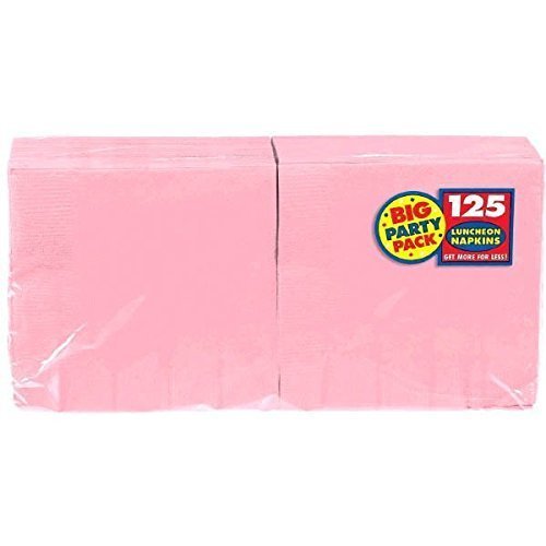 amscan Big Party Pack 250 Count Luncheon Napkins, New Pink