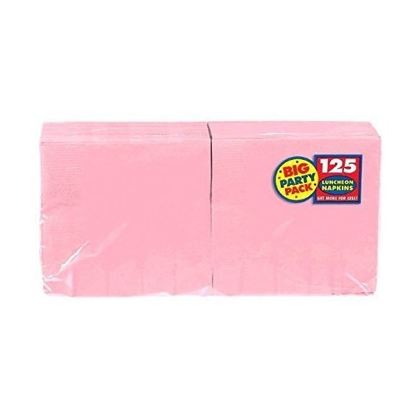 amscan Big Party Pack 250 Count Luncheon Napkins, New Pink