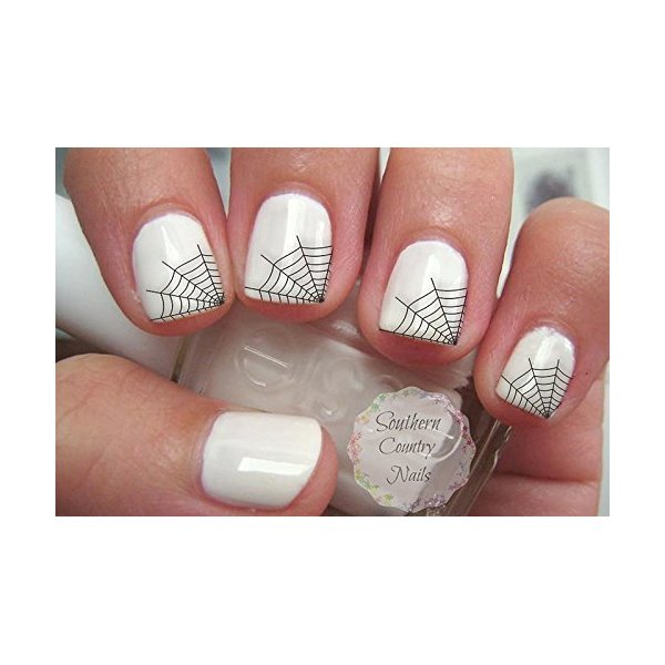 Spider Web Tips Nail Art Decals