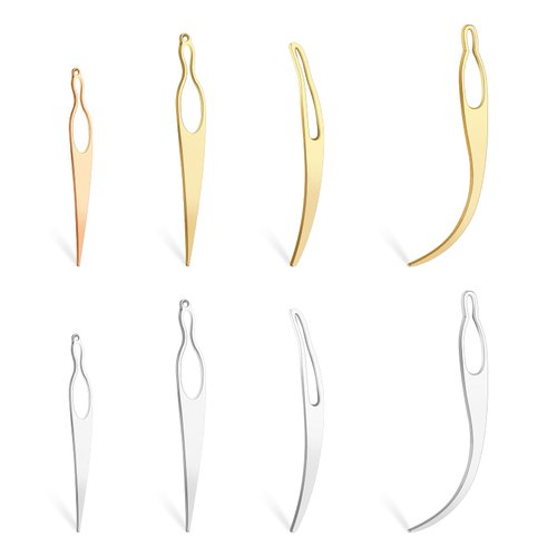 ZEYIYER 8PCS Interlocking Tool Set - 4 Styles for Locs, Microlocs, and Dreads: Retightening Needles, Hair Tightening Accessory (Gold & Silver)