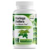 Pure Moringa Oleifera Green Superfood Capsules with Vitamin C, Omega 3 & Amino Acids - Boosts Energy, Mood, Memory, Immune Support - Made from Organic Moringa, Non-GMO - 60 Capsules (1 Bottle)