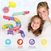 taseyok Toddler Bath Toys for Kids, DIY Bathtub Toys with Suction Cups, Fun Baby Shower Toys with Slide Track Birthday Gift for 2 3 4 5 6 Yeas Old Boys and Girls Bath Time