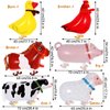 6 Pcs Walking Animal Balloons for Kids,Farm Animal Balloons,Walking Farm Animal Foil Mylar Balloon,Farm Birthday Decorations for Farm Theme Party Supplies (Animal)