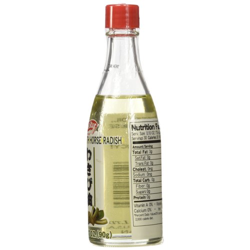 Shirakiku Cooking Vegetable Oil with Horse Radish | Rape Seed Oil, Mustard Seed Oil, and Japanese Radish Oil | Spicy Wasabi Oil Flavor | Low Carb Vegetable Oil Bottle - 3.17 Fl Oz