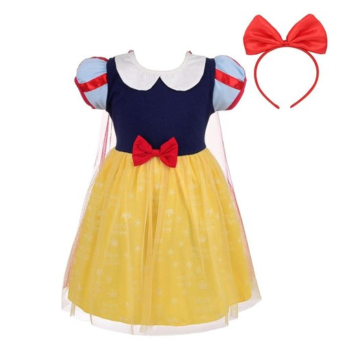 Dressy Daisy Princess Dress Up Clothes Halloween Fancy Party Tulle Skirt Summer Outfit with Cape & Hair Hoop for Baby Girls Size 6-12 Months, Style 2