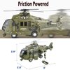 OCCAFY Military Helicopter Toy with Lights and Sound Sirens,Friction Powered Boys Army Toys,Rescue Vehicles Toys for Kids Aged 3 and Up,Best Toddler Kids Boys Gifts