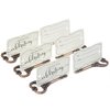 Aokbean 50pcs Skeleton Key Bottle Opener Place Card Holder for Weddings Table Name Cards for Guests Souvenirs with French Ribbon (Antique Copper)