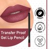 Mellow Cosmetics Gel Lip Pencil - Matte Lin for Women - Long-Lasting & No Bleeding - Organic, Natural, Vegan, Cruelty-Free - Paraben-Free Makeup - Aria - Aria
