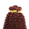 Reddish Brown Curly Weave Human Hair Bundles Color 33 Human Hair Copper Red Brown Kinky Curly Bundles Double Weft Remy Hair Extensions Wet and Wavy Bundles Silky and Soft 26 28 30 Inch