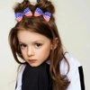 GeRRiT 4th of July Hair Bow Clips 2 Pcs American Flag Hair Barrettes Independence Day Hair Accessories Patriotic Hair Bow Hairpins Alligator Clips for Girls Women, Blue
