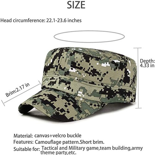 ZffXH 12 pcs Birthday Party Hats Army Cadet Soldier Theme Party hat Favors Halloween Costume Cap
