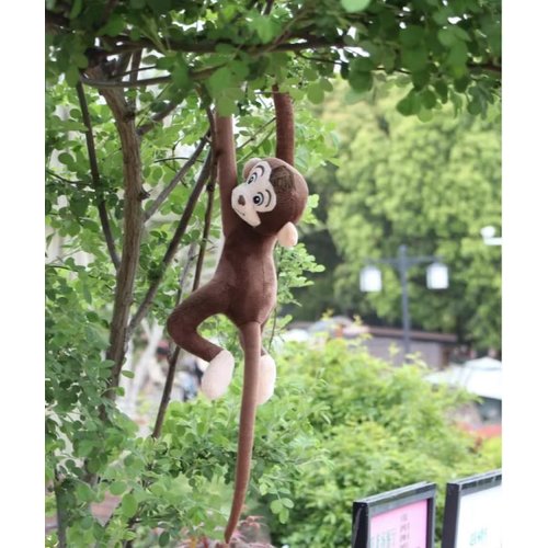Hgplvxj Long Arm Hanging Monkey Stuffed Animals,Curtain Monkey Plush Toy Birthday Xmas Gift for Kids (24Inch)