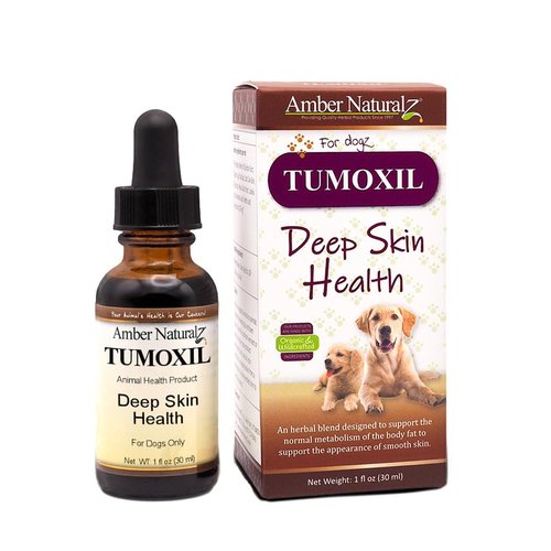 AMBER NATURALZ Tumoxil Deep Skin Health Herbal Supplement for Dogs and Puppies | Canine Herbal Supplement for Skin and Metabolism Support | 1 Fluid Ounce Glass Bottle | Manufactured in The USA