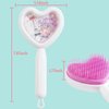 Gentle Detangling Hair Brush Set for Girls (WHITE HEART)