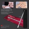 Suvorna Cuticle Pusher Tool & Nail Cleaning Tool, Mini Cuticle Pusher Stainless Metal Cuticle Pusher, Under Nail Cleaner Tool/Gel Nail Polish Remover Tool, Nail Cuticle Pusher for Salon, Spa & Home