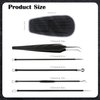 FVION Blackhead and Acne Extractor Kit, Professional Pimple Popper Tool Kit, Acne Tweezers and Blackhead Remover Tools for Face, 5 PCS Surgical Extractor Pimple Popping Tools