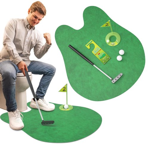 Potty Putter Toilet Time Golf Game - Perfect Bathroom Mini Golf Set for Golf Enthusiasts - Hilarious and Fun Novelty Gift for All Ages - Improve Your Putting Skills on the Loo!