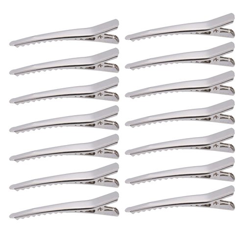 Bekith 200 Pack 2.36 inches Hair Clips, Metal Alligator Teeth Prongs Clips Holders Hairdressing S...