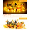 [8 Lighting Modes & Timer] Thanksgiving Decorations for Home Maple Leaf Garland with Lights 40LED Battery Operated Waterproof String Lights, Fall Decor Indoor Halloween Friendsgiving Autumn