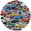 Bouclel 100 PCS Car Stickers Sports car Racing Stickers Vinyl Waterproof Stickers, Party Favors for Water Bottles