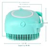Dog Bath Brush, Pet Massage Brush Shampoo Dispenser, Soft Silicone Brush Rubber Bristle for Dogs and Cats Shower Grooming