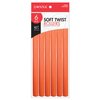DONNA 10" Soft Twist Rollers Rollers Foam Hair Rollers Hair Curlers Hair Clips for Hairdressing Styling Heatless Hair Curler 5/8"(D) ORANGE 6PCS