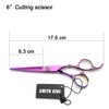 Professional Hair Cutting Scissors Set with Razor Comb Case,Hair cutting shears Hair Thinning shears with rose handle (6.0 inches)