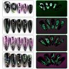 Halloween Nail Art Stickers Glow in The Dark Luminous, Halloween Nail Decals DIY Nail Art Supplies for Halloween Days Luxury Pegatinas para Uñas Women Girls DIY Nail Decorations