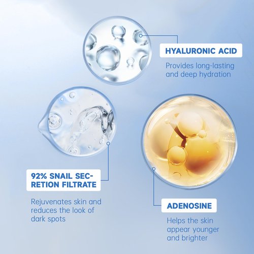 VGO Snail Mucin 92% Moisturizer Daily Face Moisturizer Hydrating Repair Face Gel Cream for Dry & Sensitive Skin, All Skin Types 50g / 1.76oz