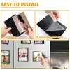 Mingting Magnetic Picture Frame, Holds 5X7 Inches Pictures, Reusable Black Magnet Fridge Photo Sleeves for Refrigerator, Locker,Office Cabinet (Black, 6) (6Pcs)