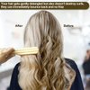 Hair Brush Set for Women & Men, Natural Bamboo Bristles Wet Dry Flat Paddle Detangling Bamboo Brushes Fit All Types Hair, Brush Cleaner Tool included - 3 Pack