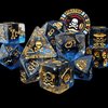 King of CRITS Pirates Plunder 11 Dice Set | Swashbuckler Polyhedral Dice Set | Buccaneer, Blackbeard, and Anne Bonny DND MTG Tabletop Board Game Dice