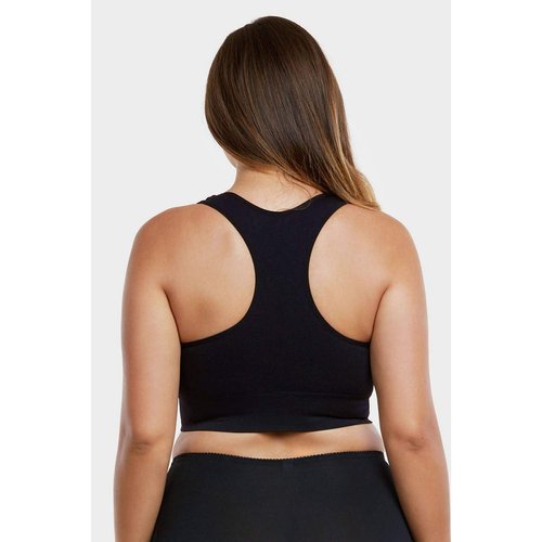 Sofra Women's 6 Pack of Seamless Padded Sports Bras- Sofia (Plus)