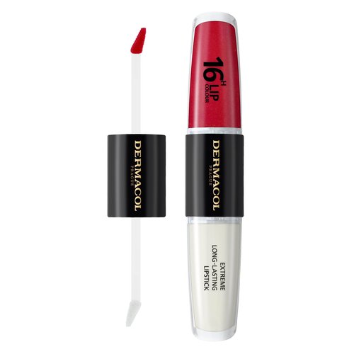 Dermacol NEW 16-Hour Lip Colour, Highly Pigmented Glossy Lip Stain, Two-Phase Lip Plumper Gloss, Kissproof Lip Makeup Products with Matte and Glitter Finish, n. 20, Secret Lovespell
