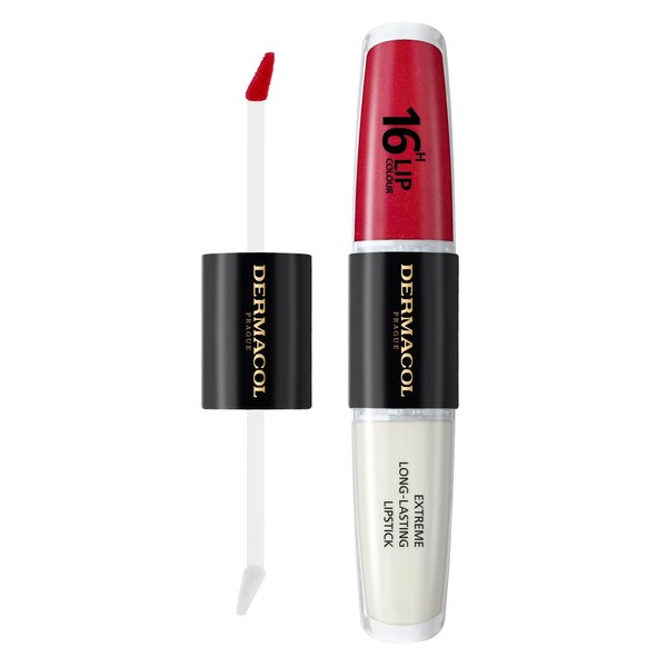 Dermacol NEW 16-Hour Lip Colour, Highly Pigmented Glossy Lip Stain, Two-Phase Lip Plumper Gloss, Kissproof Lip Makeup Products with Matte and Glitter Finish, n. 20, Secret Lovespell