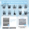 Lash Clusters 168 Pcs Cluster Lashes Eyelash Clusters DIY Cluster Eyelash Extensions Individual Lashes Thin Band & Soft(Crocus & Dandelion,D-mix)