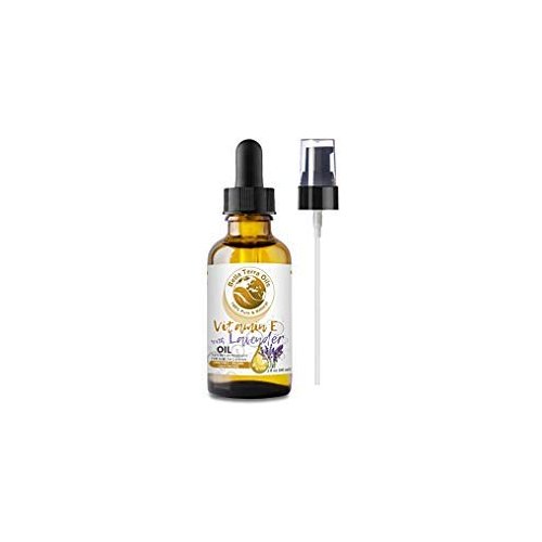 Bella Terra Oils - Organic Vitamin E Oil with Lavender 2oz - Your Route to Radiant Skin with Organic Wheat Germ Extracted D-Alpha Tocopherol, and Calming Lavender