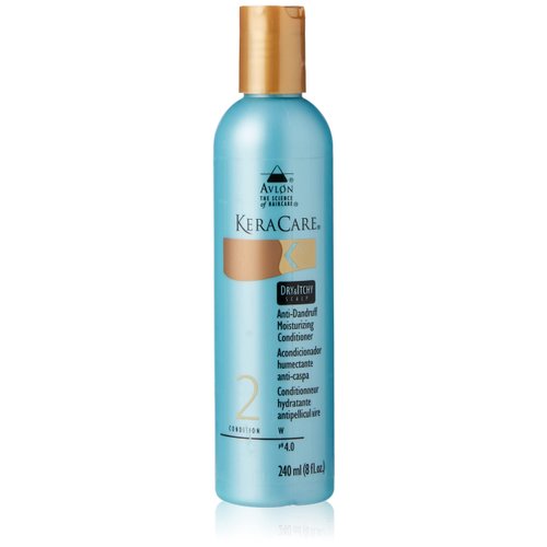 KeraCare Dry & Itchy Moisturizing Conditioner 8 oz - With Flax Seed Extract, Coconut Oil and Aloe Leaf Juice - Effective Against Dandruff, Seborrheic Dermatitis and Seborrhea