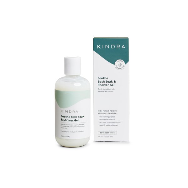 Kindra Soothe Soak - Hydrating Vulva Feminine Wash - pH Balance Intimate Cleanser for Itchy Dry Sensitive Skin - Fragrance-Free, GYN Tested, Doctor Recommended (8 Fl oz)