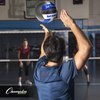 Champion Sports Soft Touch Volleyball, Official Size, for Indoor Training, Practice, Recreation - Durable Volleyballs with Comfortable Foam Backing - Premium Volleyball Gear and Equipment - Blue/Gray
